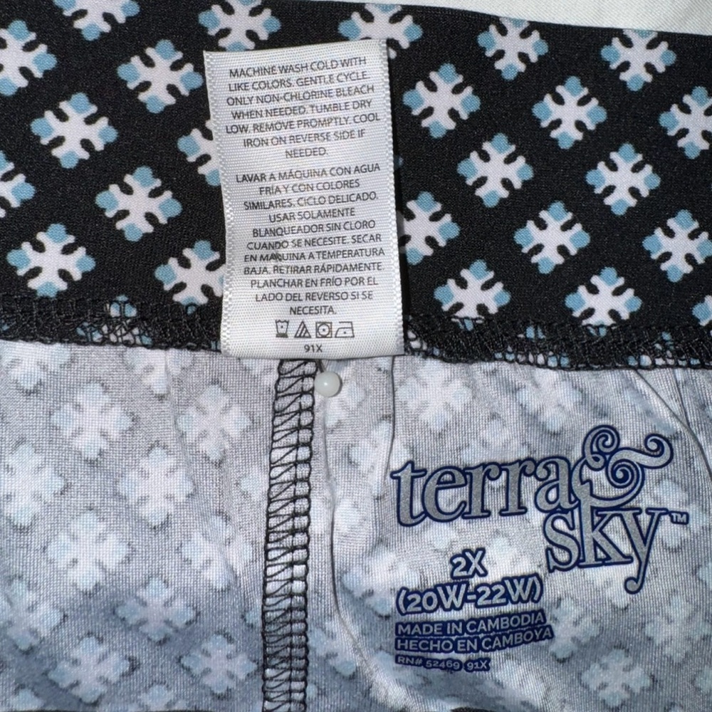 NWT, Terra & Sky Diamond Pattern Elastic Waist Maxi Skirt, Sz 2XL (20W-22W) - Picture 11 of 12